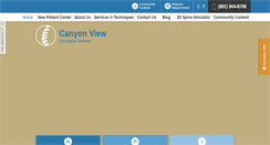 Desktop Screenshot of canyonviewchiropractic.com